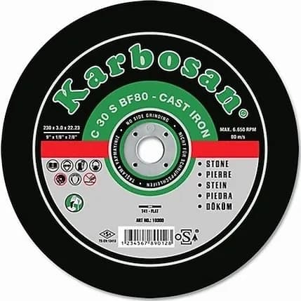 KARBOSAN 230*3.5*22 MERMER KESME TAŞI - KRB912750