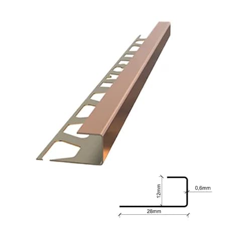 12 MM BAKIR AYNA EKO KARE PASL.DIŞ KÖŞE 270cm - TESFÇPSE1260