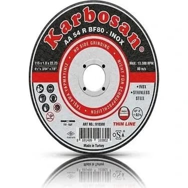 KARBOSAN 115*1.0*22 İNOX KESİCİ - KRB910380