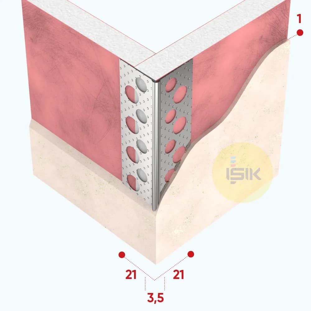 ALÇI KÖŞE PROFİLİ PLASTİK 2,70mt - NLB1530000535