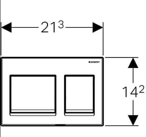 ALPHA 25 SQUARE KUMANDA PANELİ ÇİFT BAS. P.KROM - GBR115.045.21.5