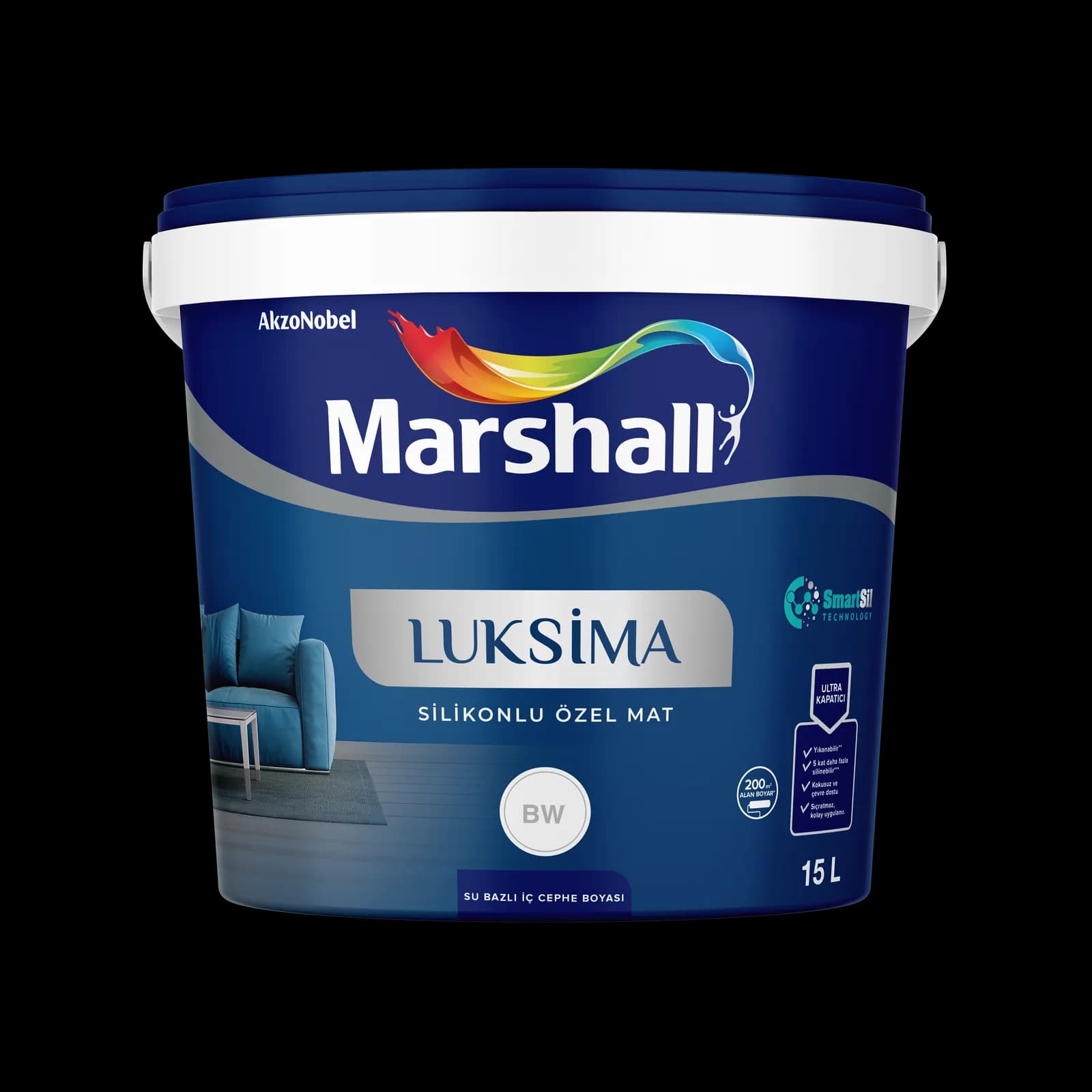 MB LUKSİMA SİLİKONLU ÖZEL MAT BC BAZ 15 LT - MAR5979333