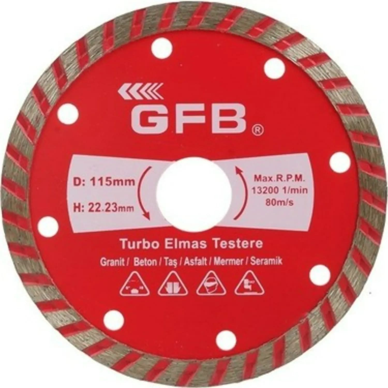 GFB TURBO ELMAS MERMER GRANİT KESME 180MM 2386 - 197.16.S180