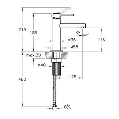 ORIGIN LAVABO BATARYASI - VİTA42556