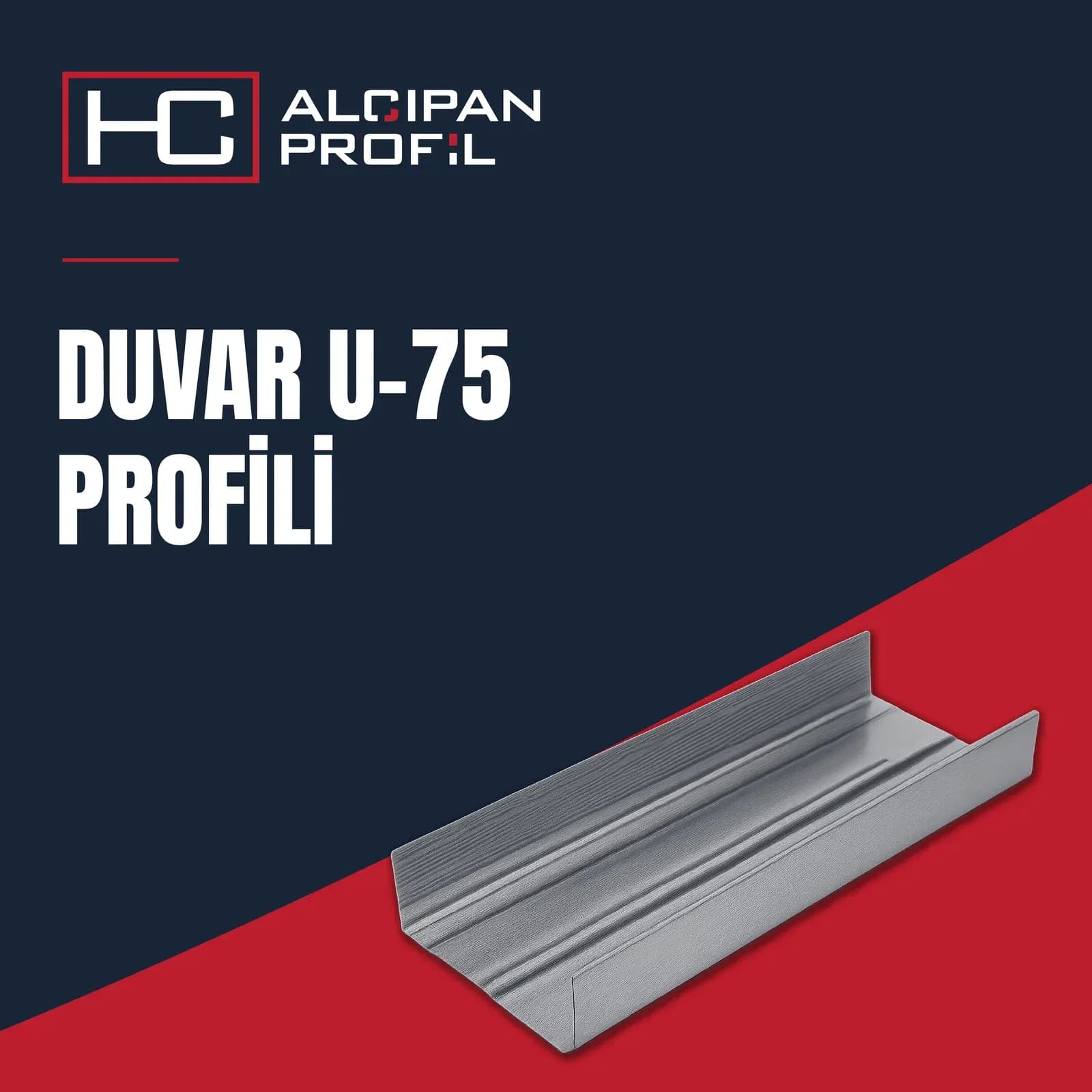DUVAR U 75 BÖLME PROFİL - RGP02.03.007