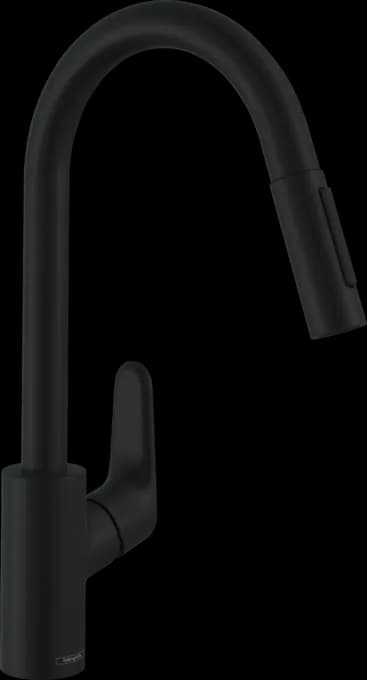 Hansgrohe Focus Spiralli Eviye Bataryası, Saten Siyah - HNG31815670