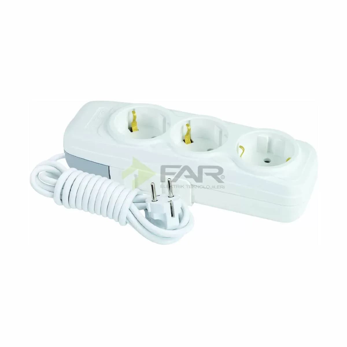 FAR LARA TOPRAKLI GRUP PRİZ 3 LÜ 3mt - FAR15131003