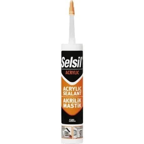 SELSİL AKRİLİK SİLİKONİZE MASTİK 500 GR BEYAZ - SLS3030