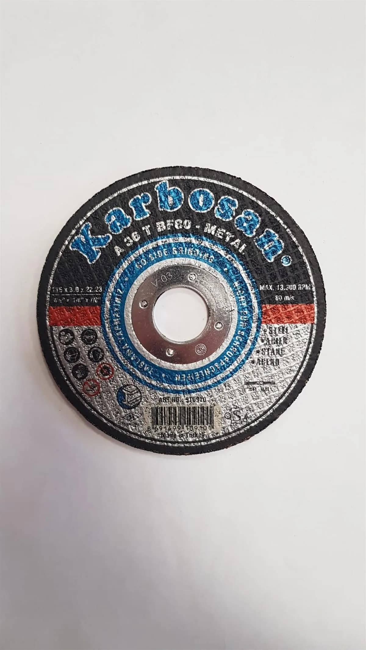 KARBOSAN 115*3.0*22 METAL KESME TAŞI - KRB910910