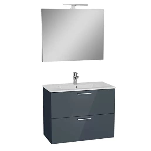 MIA SET80CMÇEKMECELİ(LAV.DLB.DÜZ AYNA)ANTRASİT - VİT75100