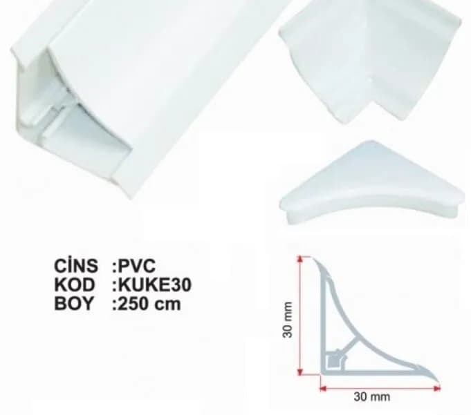 30*30 KÜVET KENAR PROFİL 250 CM TAKIM - TESKUKE30