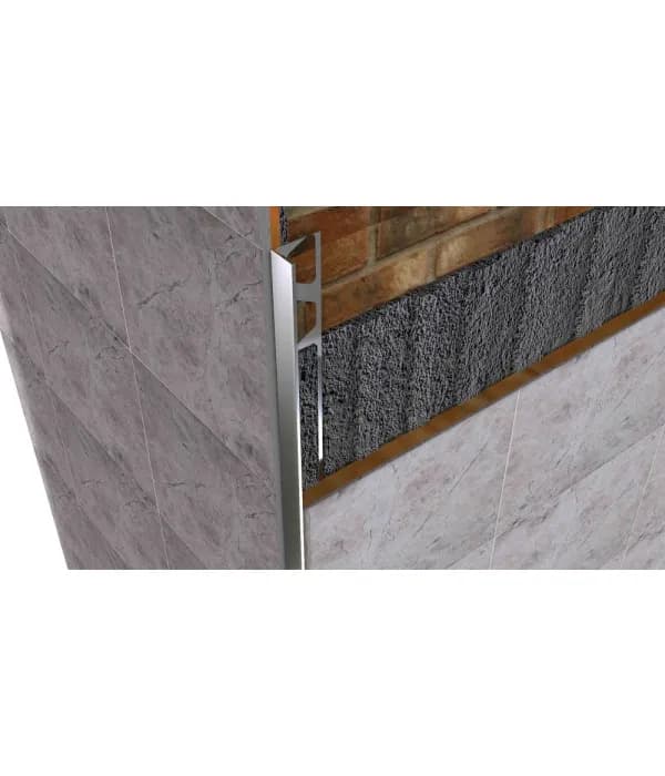 8 MM MAT KROM ALÜMİNYUM FAY.BİTİM PROFİL - TESFÇBA08